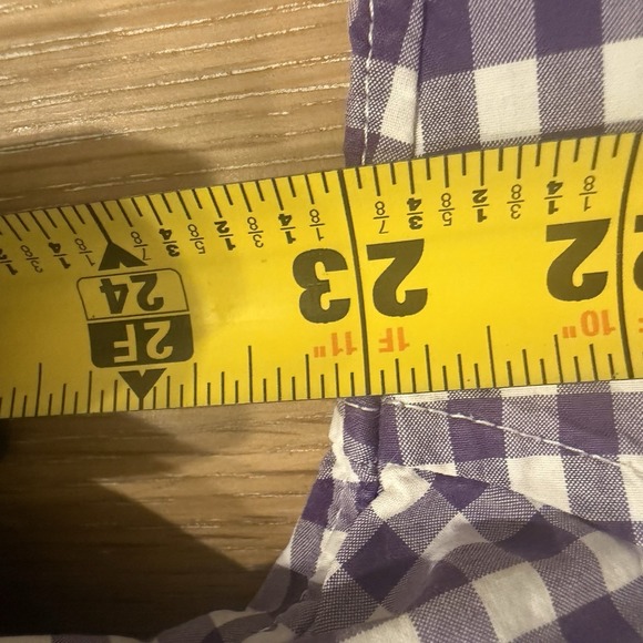 J. Crew Men's Slim‎ Shirt Size XL Purple Gingham Preppy Career Polished Trendy - Picture 10 of 13